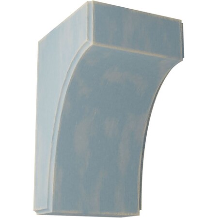 Ekena Millwork 3 1/2"W x 4"D x 6"H Clarksville Wood Vintage Decor Bracket, Driftwood Blue BKTWD04X04X06CVBU